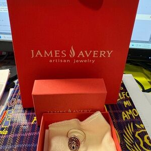 James Avery Retired Journey Keyhole Ring Silver and Bronze